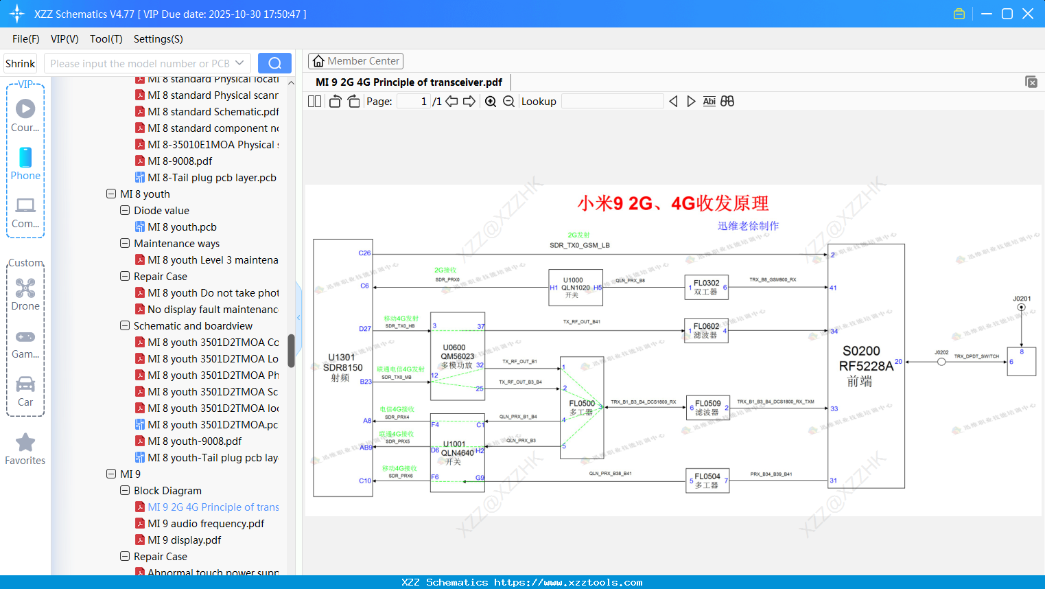 Xiaomi MI 9 2G 4G Principle Of Transceiver